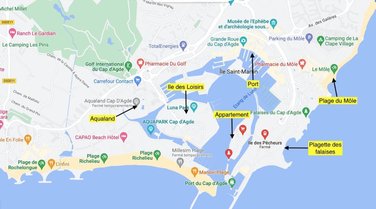 La Brigantine 607, T2 Vue Mer, Piscine, Tennis Agde Eksteriør billede